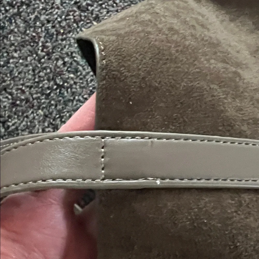 Old Navy Chocolate Brown Faux Suede Tote Bag - Picture 3 of 6